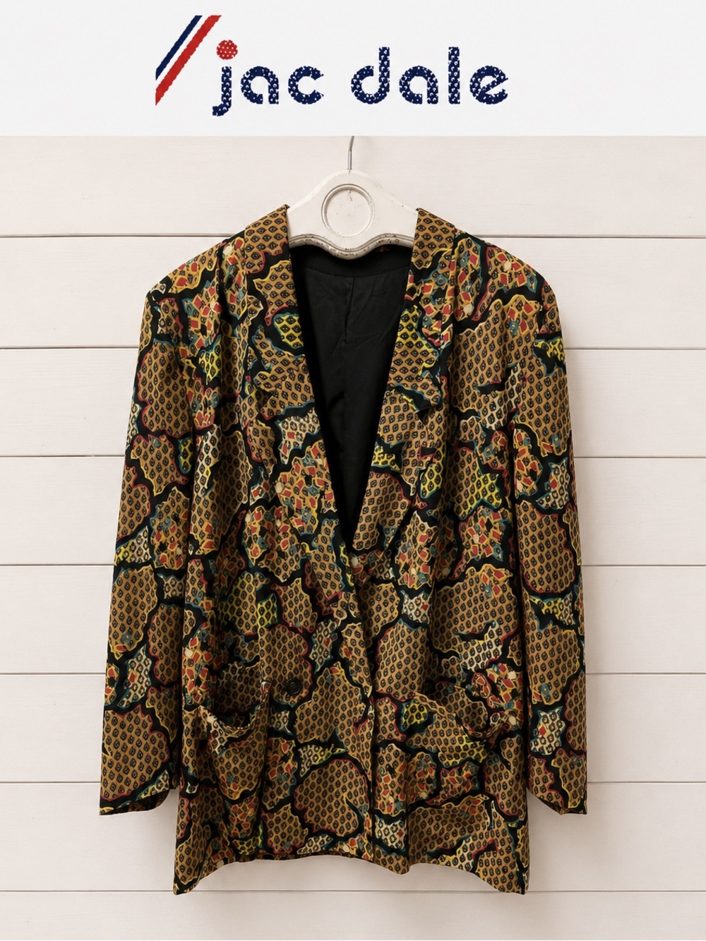 Vintage Jac Dale Blazer – Colorful Abstract Pattern –  – Size 40